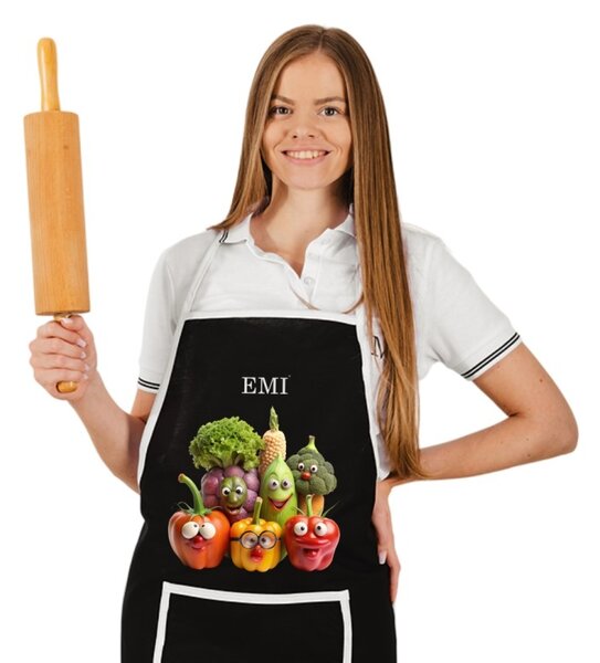 Kuchyňská zástěra Freshy EMI, černá