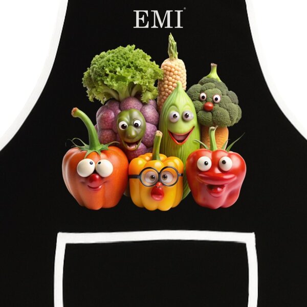 Kuchyňská zástěra Freshy EMI, černá
