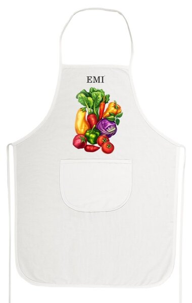 Kuchyňská zástěra Farmy EMI, Bílá