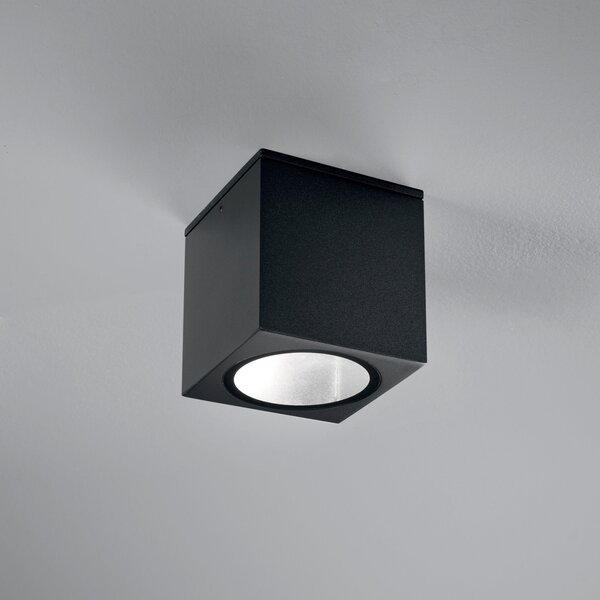FAN I-CITIZEN-Q1-NER Venkovní stropní svítidlo Citizen, černé, 1 x E27, IP54, 15 x 15 x 17 cm - FANEUROPE