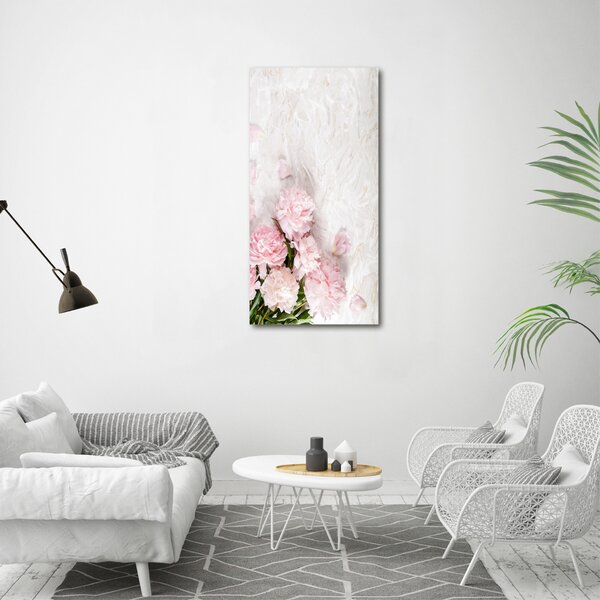 Foto-obraz canvas do obýváku Pivoňka mramor ocv-89916715