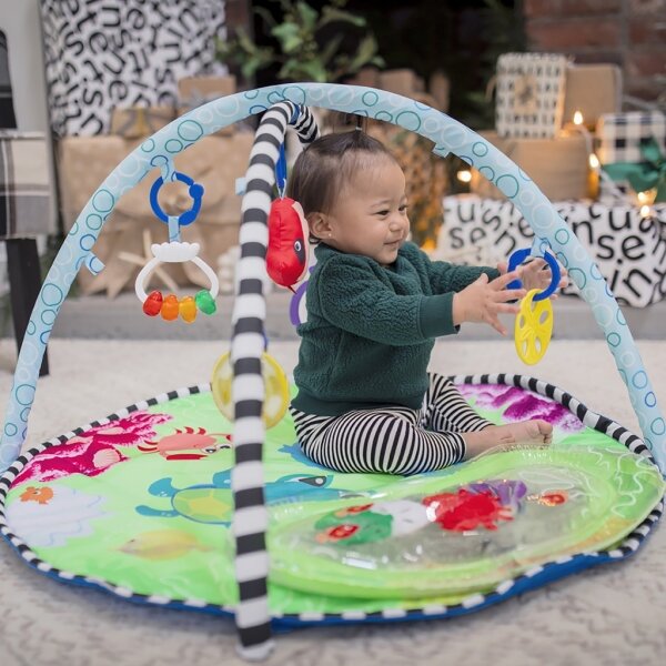 Baby Einstein - Dětská hrací deka s vodní podložkou 2v1 SEA FLOOR EXPLORERS