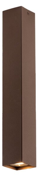 FAN I-FLUKE-PLQ40 BRO Stropní svítidlo Fluke, hranaté, corten, 1 x GU10, 6 x 6 x 40 cm - FANEUROPE