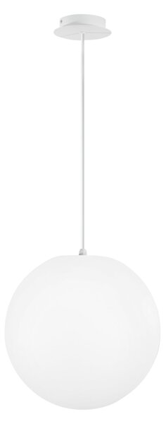 FAN I-GECO-SFERA-S40 Závěsné venkovní svítidlo Geco, bílá, 1 x E27, IP65, výška 150cm - FANEUROPE