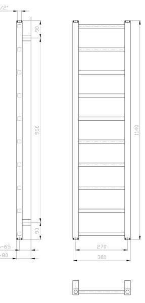 Sapho Sapho, MAKRO LIGHT topné těleso 300x1140 mm, bílá, IR444T