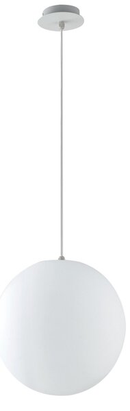 FAN I-GECO-SFERA-S30 Závěsné venkovní svítidlo Geco, bílá, 1 x E27, IP65, výška 150 cm - FANEUROPE