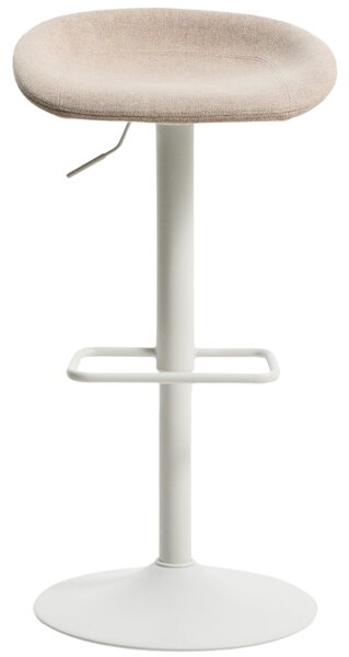 Kave Home Béžovo-bílá čalouněná barová židle Danua 58-82 cm