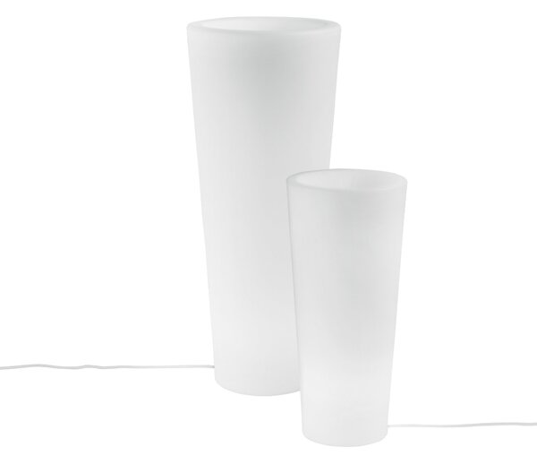 FAN I-GECO-VASO-E-R-XL Světelná váza Geco, bílá, 1 x E27, IP65, výška 90 cm, průměr 38 cm, kabel 250 cm - FANEUROPE