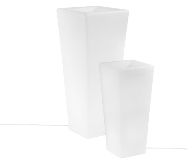 FAN I-GECO-VASO-E-Q-XL Světelná váza Geco, bílá, 1 x E27, IP65, 38 x 38 x 90 cm, kabel 250 cm - FANEUROPE
