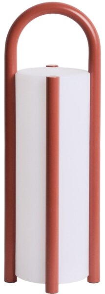 Kave Home Červená přenosná zahradní LED lampa Leros 48 cm