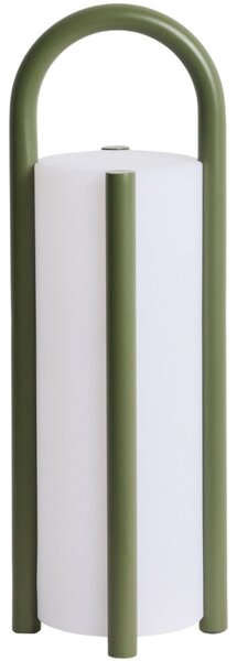 Kave Home Zelená přenosná zahradní LED lampa Leros 48 cm