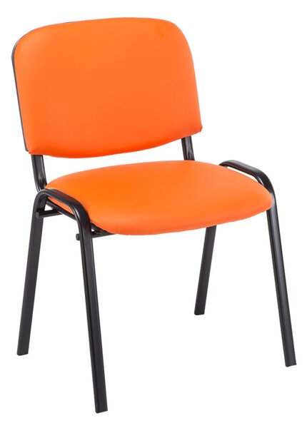 4x Stohovatelná konferenční židle Ken koženka - Oranžová