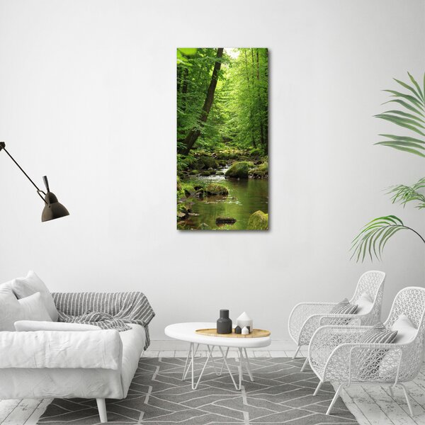 Vertikální Foto obraz canvas Řeka v lese ocv-90680304