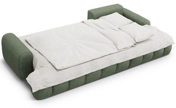 -25 % Dny MOMENTI– Cosmopolitan Design Zelená rozkládací pohovka Linz 275 cm, pravá