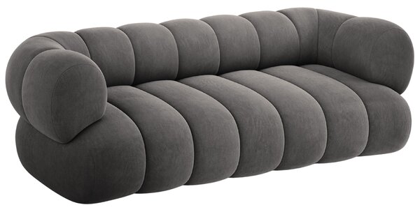 -25 % Dny MOMENTI– Cosmopolitan Design Šedá sametová trojmístná pohovka Koge 210 cm