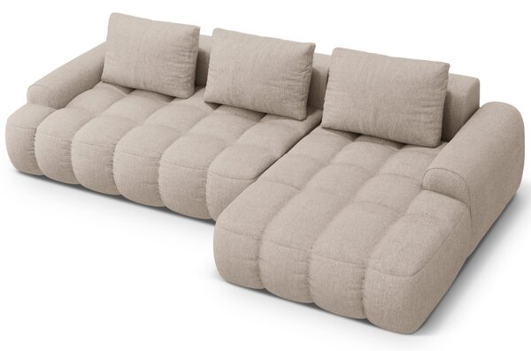 -25 % Dny MOMENTI– Cosmopolitan Design Pískově hnědá rozkládací pohovka Linz 275 cm, pravá