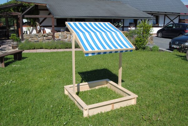 Dřevěné pískoviště s lavičkami a stříškou Biedrax 115 x 115 x 140 cm Barva: Přírodní