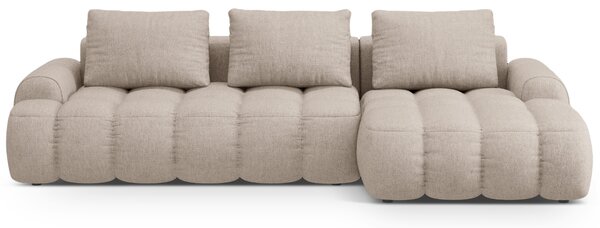 -25 % Dny MOMENTI– Cosmopolitan Design Pískově hnědá rozkládací pohovka Linz 275 cm, pravá