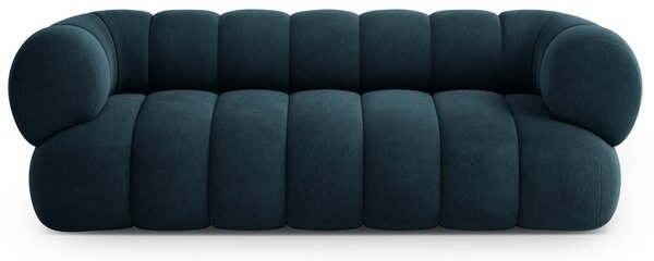 -25 % Dny MOMENTI– Cosmopolitan Design Tmavě modrá sametová trojmístná pohovka Koge 210 cm