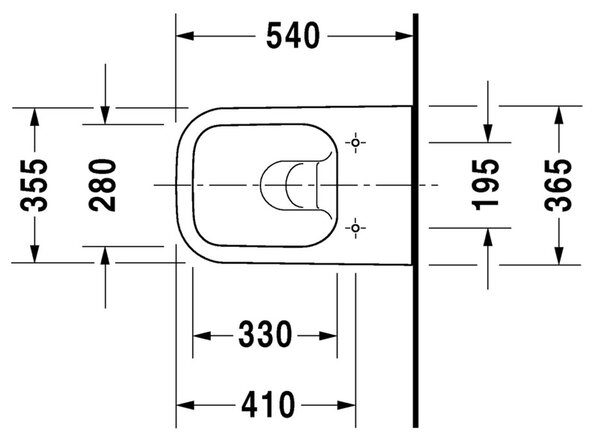 Duravit Happy D.2 - Závěsné WC Rimless®, 540x365 mm, Antracit matná 2222098900