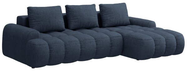 -25 % Dny MOMENTI– Cosmopolitan Design Tmavě modrá rozkládací pohovka Linz 275 cm, pravá