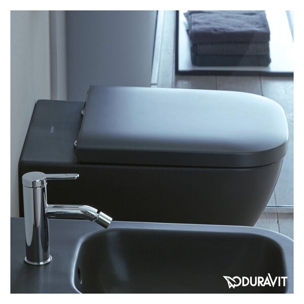 Duravit Happy D.2 - Závěsné WC Rimless®, 540x365 mm, Antracit matná 2222098900
