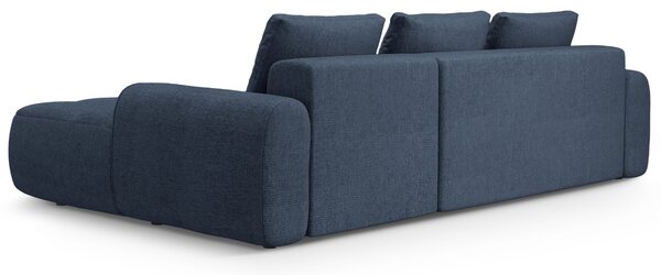 -25 % Dny MOMENTI– Cosmopolitan Design Tmavě modrá rozkládací pohovka Linz 275 cm, pravá