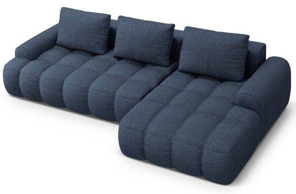 -25 % Dny MOMENTI– Cosmopolitan Design Tmavě modrá rozkládací pohovka Linz 275 cm, pravá