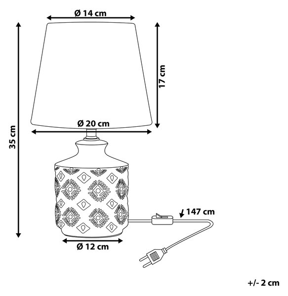 Stolní lampa ROSANNA Keramika Béžová