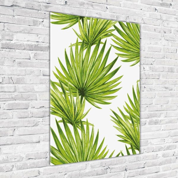 Vertikální Fotoobraz na skle Tropické listy osv-91341369