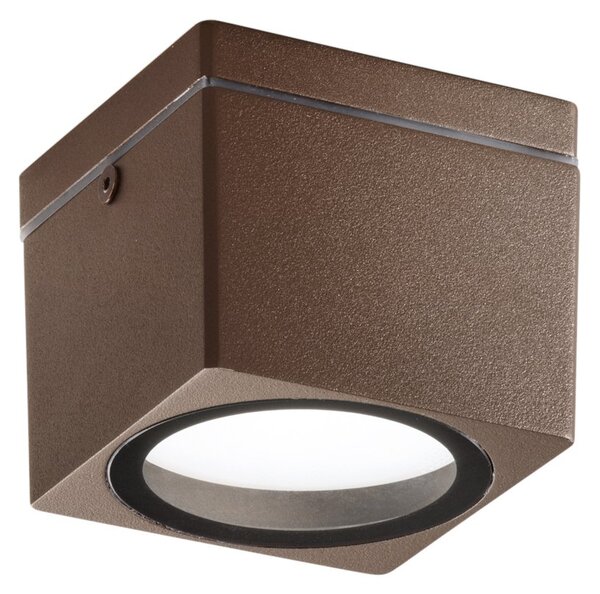 FAN I-TOWER-Q1-BRO Stropní svítidlo hliník TOWER, 1xGX53, IP54, barva corten, 90 x 90 x 72 mm - FANEUROPE