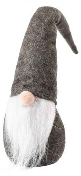Vánoční skřítek WINTER GNOME 30 cm, šedý