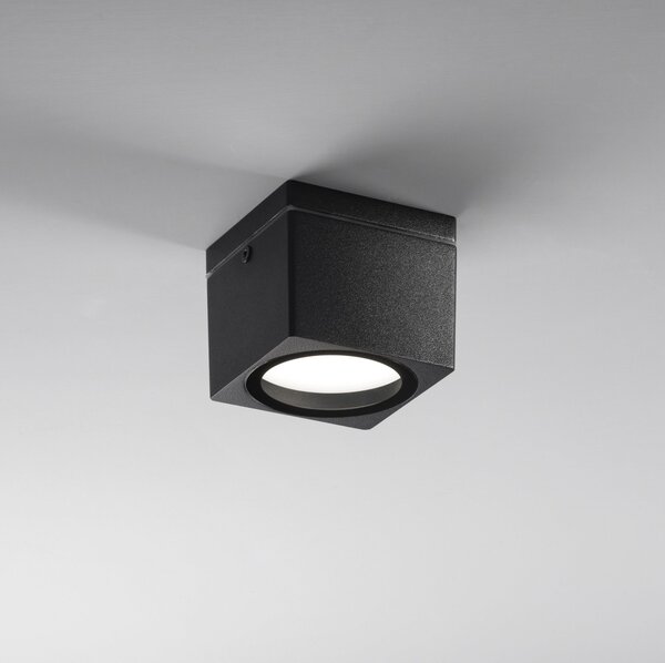 FAN I-TOWER-Q1-NER Stropní svítidlo hliník TOWER, 1xGX53, IP54, barva černá, 90 x 90 x 72 mm - FANEUROPE