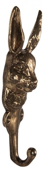 Zlatý kovový háček králík Baam – 7x4x18 cm