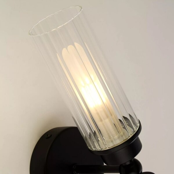 Searchlight 29982BK Dvojité nástěnné svítidlo IMPERIAL černé IP44