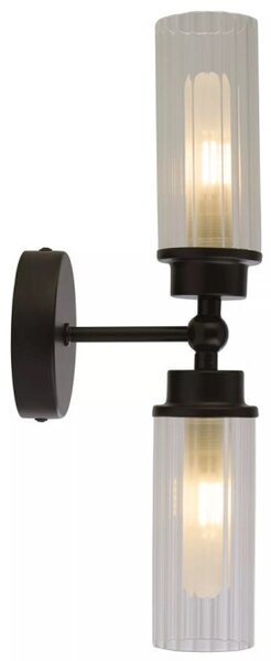 Searchlight 29982BK Dvojité nástěnné svítidlo IMPERIAL černé IP44