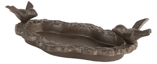Litinové krmítko / pítko pro ptáky ve tvaru květu – 27x14x6 cm