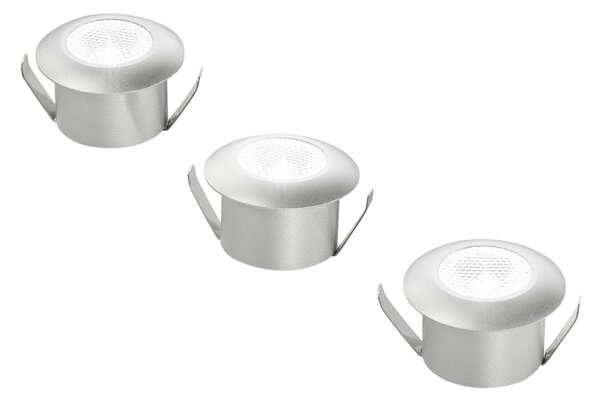 FAN INC-ASSO-R3 Podhledové zápustné svítidlo Asso, zlaté, hliník, 3 x 1 W, 300 lm, 4000 K, 3,2 x 3,2 x 2,2 cm - FANEUROPE