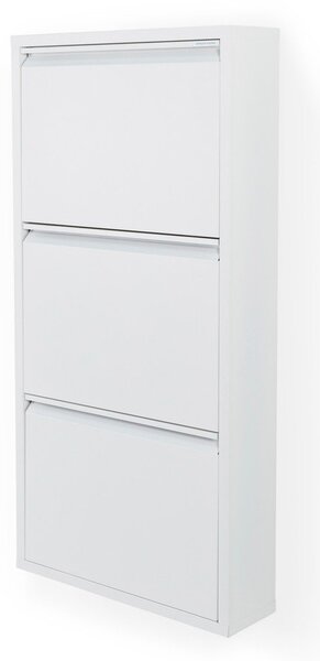 Bílý kovový výklopný botník 50x103x15 cm Billy – Spinder Design