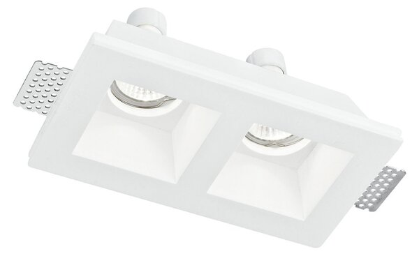 FAN INC-GHOST-Q2 Zápustné svítidlo Ghost, bílá, 2 x GU10, 21,4 x 11,8 x 5,5 cm - FANEUROPE