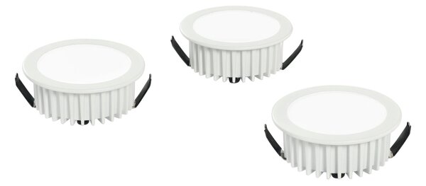 FAN INC-FUSION-3X5W BCO Zápustné svítidlo LED Fusion, bílá, hliník, 3 x 5 W, 1200 lm, 4000 K, 7 x 7 x 3,2 cm - FANEUROPE