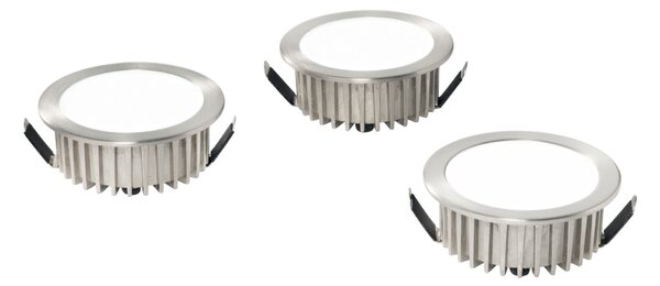 FAN INC-FUSION-3X5W NIK Zápustné svítidlo LED Fusion, nikl/hliník, 3 x 5 W, 1200 lm, 4000 K, 7 x 7 x 3,2 cm - FANEUROPE