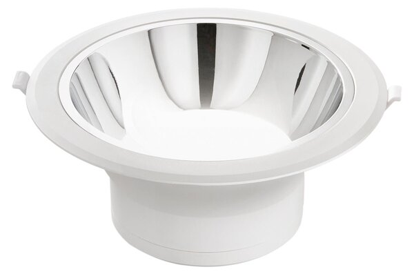 FAN INC-MACK-25 Zápustné svítidlo LED Mack, bílé/chrom, polykarbonát, 25 W, 3050 lm, 4000 K, 23 x 23 x 10,2 cm - FANEUROPE