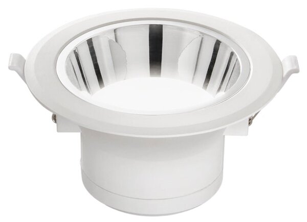 FAN INC-MACK-15C Zápustné svítidlo LED Mack, bílé/chrom, polykarbonát, 15 W, 1650 lm, 3000 K, 15 x 15 x 8,1 cm - FANEUROPE