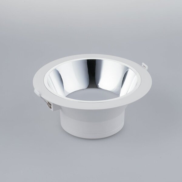 FAN INC-MACK-25C Zápustné svítidlo LED Mack, bílé/chrom, polykarbonát, 25 W, 3050 lm, 3000 K, 23 x 23 x 10,2 cm - FANEUROPE
