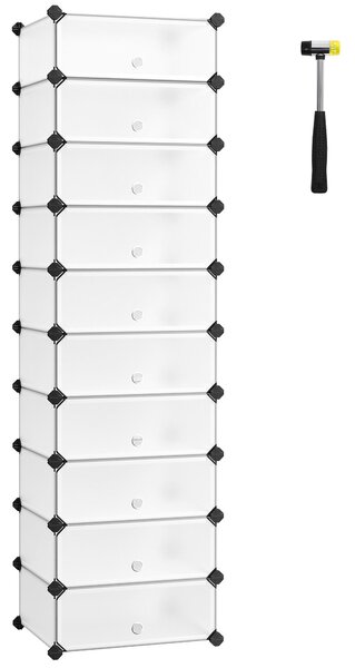 REGÁL NA BOTY, bílá, 43/173/31 cm Boxxx - Online Only šatny & botníky, Online Only