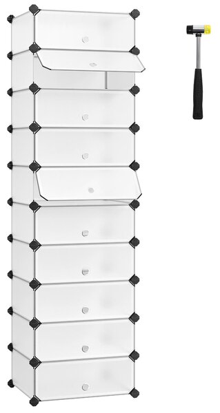 REGÁL NA BOTY, bílá, 43/173/31 cm Boxxx - Online Only šatny & botníky, Online Only