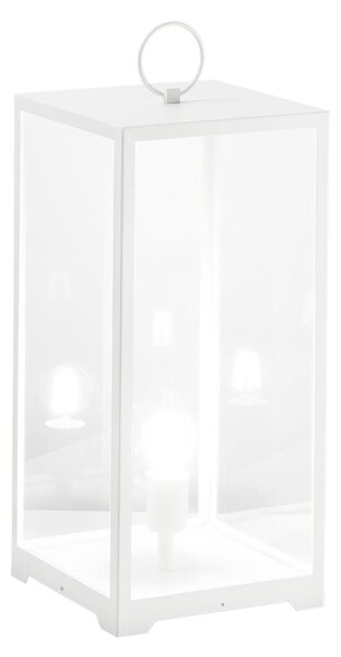 FAN LANT-MIRAGE-L1-BCO Venkovní svítidlo MIRAGE kov/sklo bílá, 1xE27, 53 x 25 x 25 cm - FANEUROPE