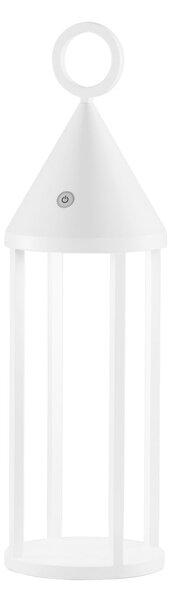 FAN LANT-OBERON Nabíjecí venkovní svítidlo OBERON, LED dobíjecí, bílá kov, 2,2 W, 168 lm, 3000 K, stmívatelné, IP54, 51 x 15,1 x 15,1 cm - FANEUROPE