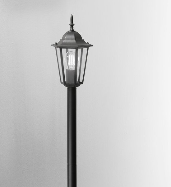 FAN LANT-MILANO/P1 Sloupkové svítidlo MILANO černá, 1xE27, IP44, 105 x 21 cm - FANEUROPE